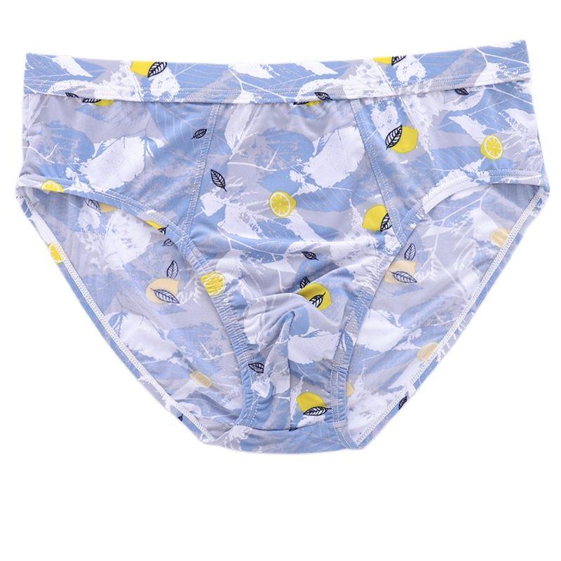 Silky Ice Silk Underwear Men's Briefs Sexy Underpants Lightness Breathable Panties L XL 2XL 3XL 4XL 5XL