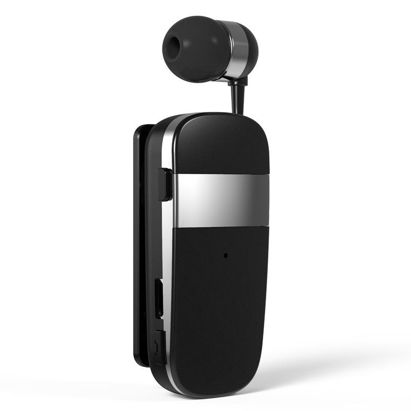 Bluetooth Wired Headset with Ultra-Long Battery, Single Ear, In-Ear Design, Vibration Alert, and Retractable for Business Calls.