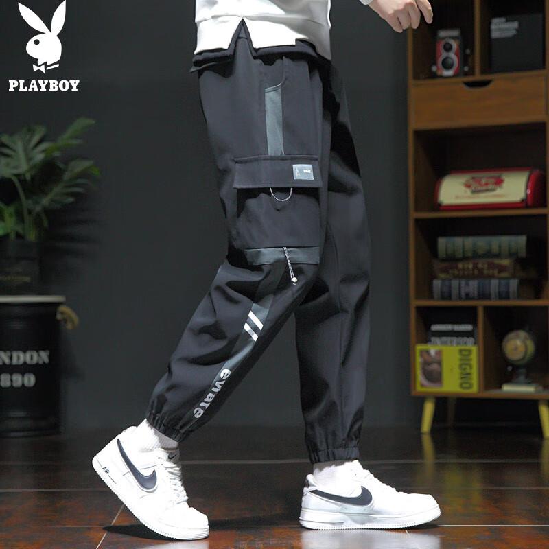 PLAYBOY Men's Loose Fit Jogger Cargo Pants