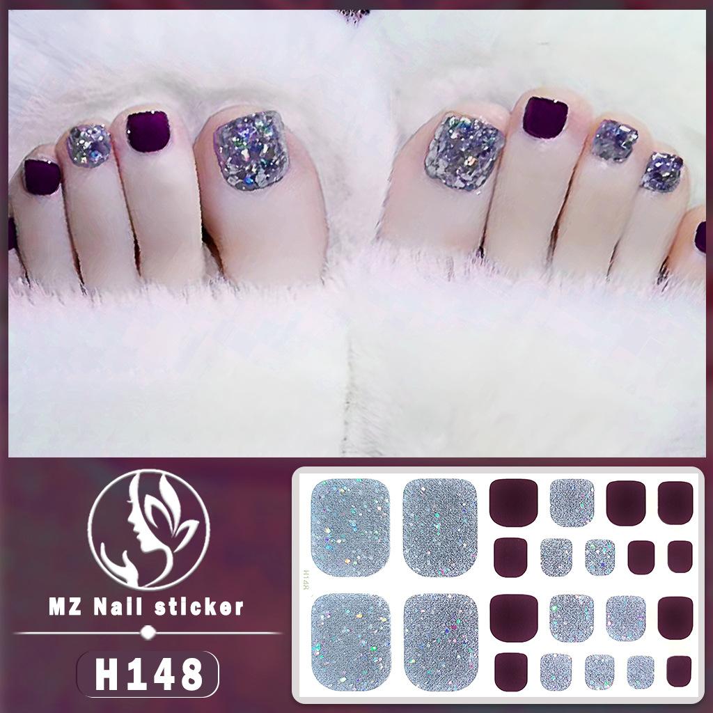 H New Nail Sticker 3D Diamond Nail Sticker Waterproof Long-lasting White Nail Sticker