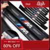 Hot 2025 1/4/5Pcs Car Door Sill Scuff Plate Decor Carbon Fiber Stickers For M G11 E48 Series G07 G06 G02 G01 F48 F39 G42 G26