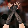 Women’s Long Arm Length Fishnet Fingerless Gloves Fish Net Arm Sleeves Halloween Cosplay Costume Accessories Gifts
