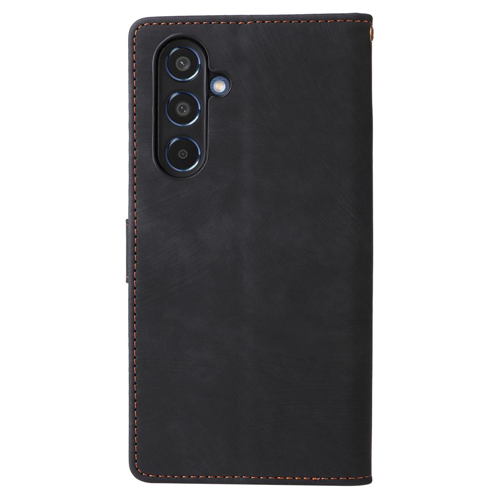 For Samsung Galaxy M35 5G Case with Strap RFID Blocking Leather Flip Phone Cover