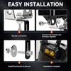 LED Headlight Upgrade Kit with Mount Bracket Car Square Spotlight White Yellow LED Pod Driving Work Light for Motorcycle