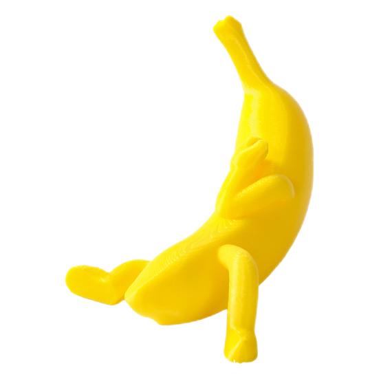 3D Printed Fruit Figurine with Articulated Legs Movable Joints Banana