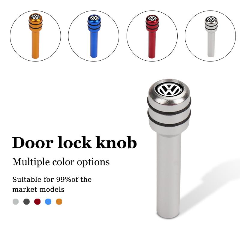 2/4pcs Car Door Lock Pins Universal Interior Door Lock Pull Pin Cover For VW Golf Polo T5 Passat B6 Jetta Tiguan Sagitar Touran Zj3