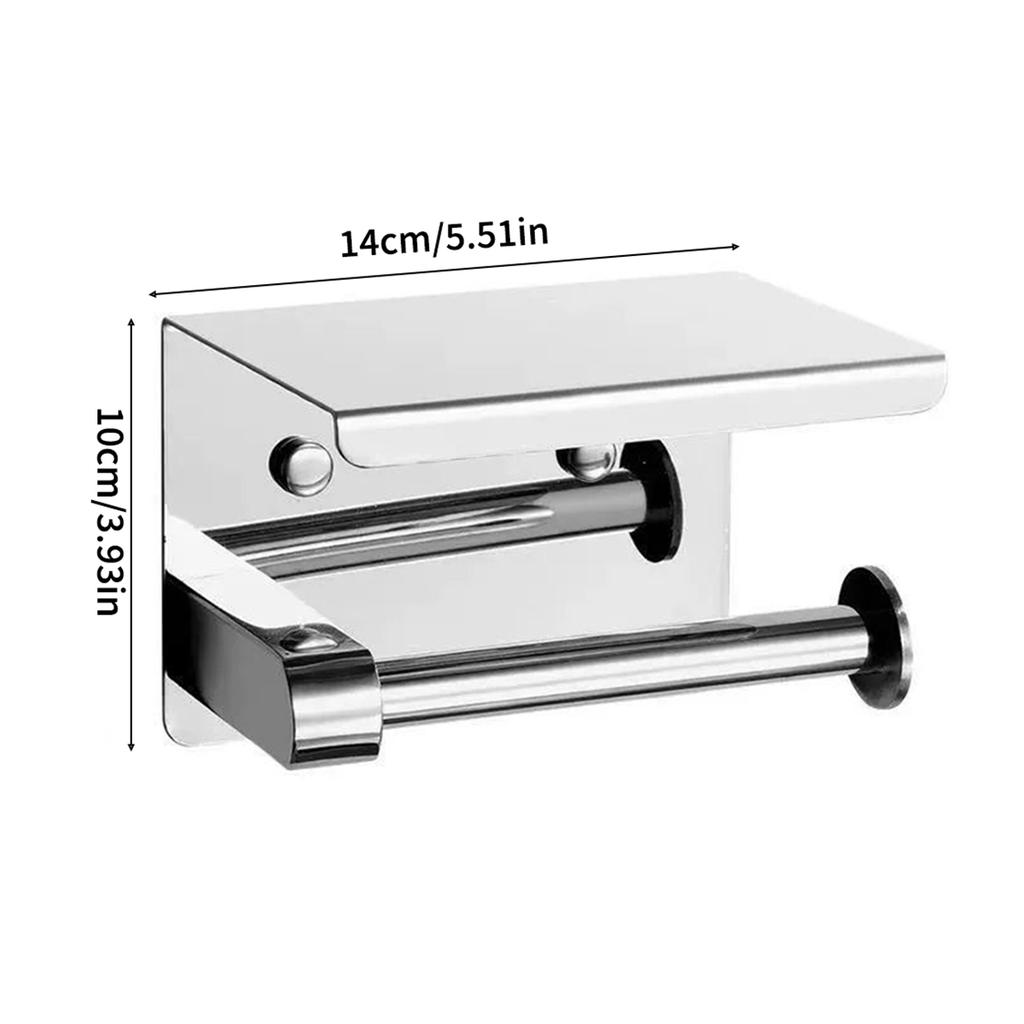 Stainless Steel Bathroom Paper Holder Toilet Roll Holder Wall Mount WC Paper Phone Holders Home Paper Towel Holder