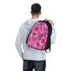 Roses Floral Backpack Pink Flowers Print Travel Backpacks Women Men Kawaii School Bags Design Big Rucksack
