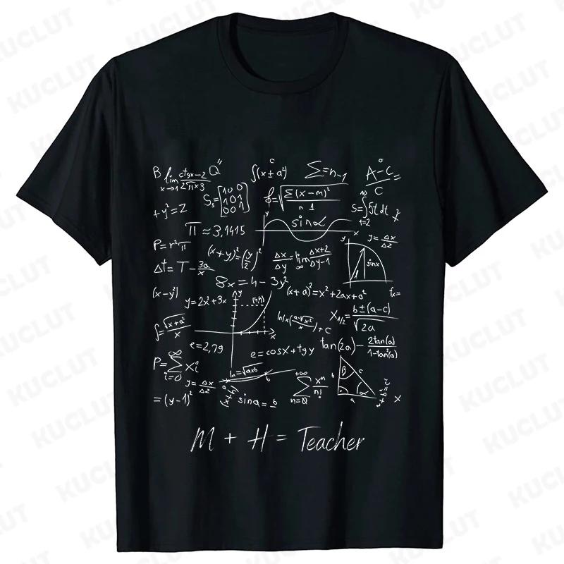 I Love Math Formula Men's T-shirts Street Wear Clothes Short Sleeve Funny Design Y2k Tops Sportwear Casual Vintage Classic Tees