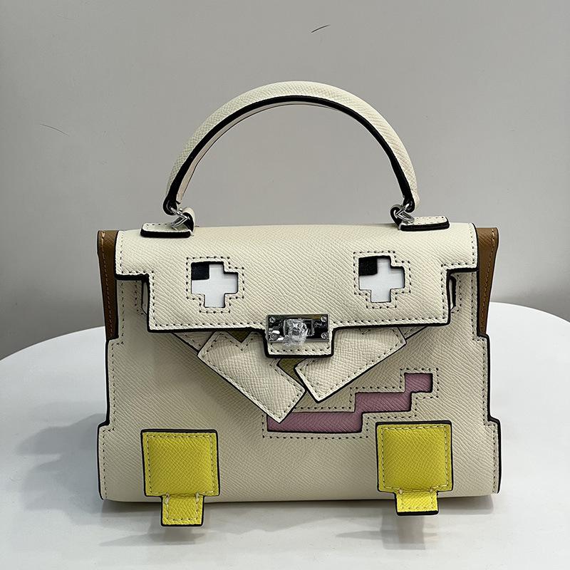 Little Red Book Style Fashion Motorcycle Bag Cute Bag Casual Youyi Bag Real Leather Small Messenger Bag Handbag Single Shoulder  Bag