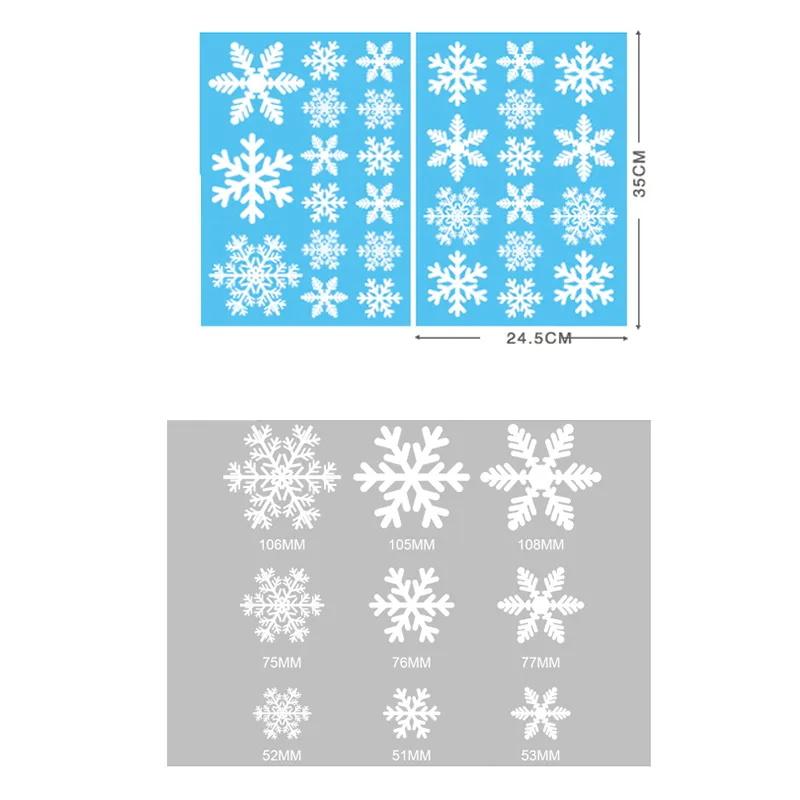 

Home Decor Ornaments Xmas Christmas Glass Stickers Snowflake Santa Claus Door Shop Window Sticker New Year Christmas Decoration