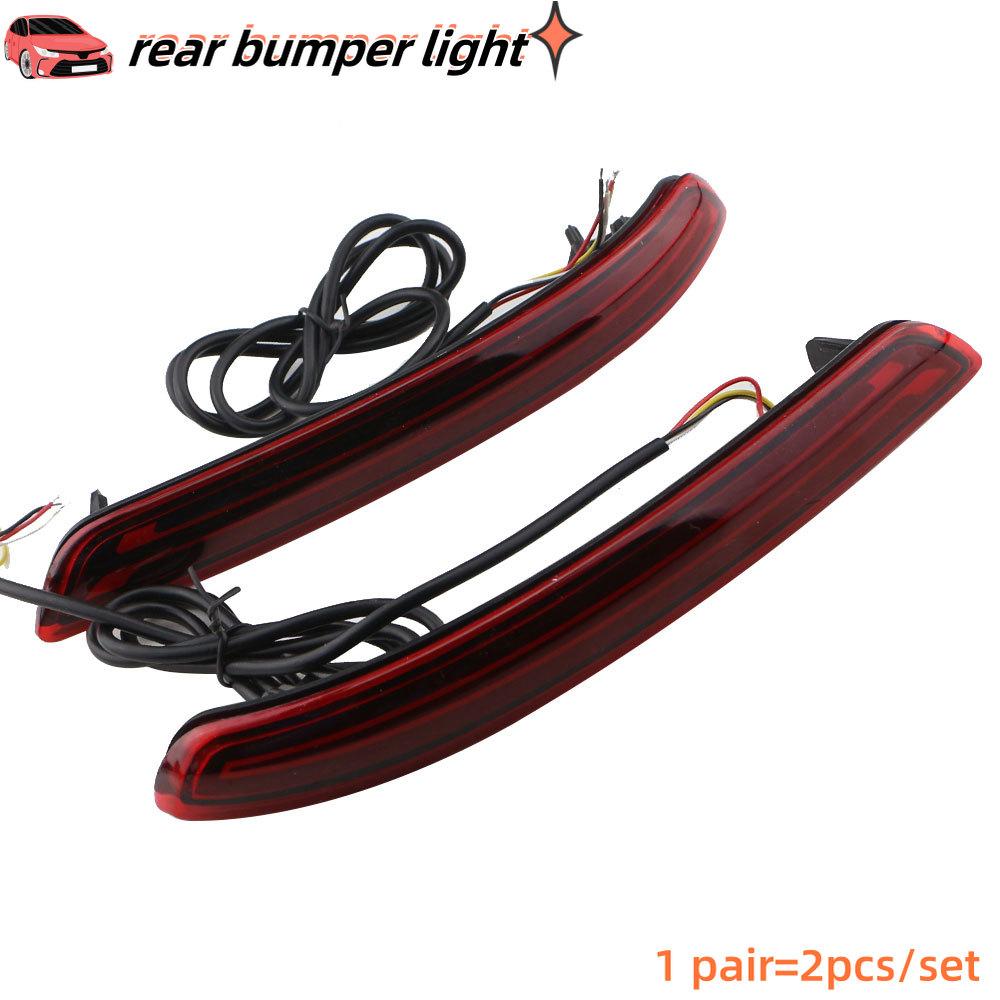 Rear Bumper Lights for Toyota Innova 2016 2017 2018-2021 Back Fog Light Lamp Lamps Brake Reflector LED 3-1 In