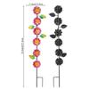3pcs Micro Landscapes Decoration Metal Decorative Garden Stakes Plant Shaped Creative Garden Pile Art Floor Plugs Home