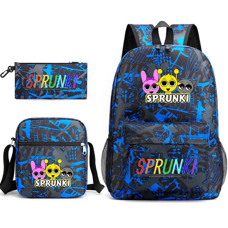 School bag rhythm box-sprunki heat transfer versatile college student large capacity travel backpack D