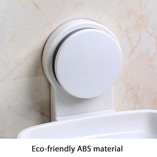 Wall Mounted Soap Dish for Shower Suction Cup Bar Soap Holder Self Draining Removable Sponge Holder for Bathroom Bathtub Kitchen Sink