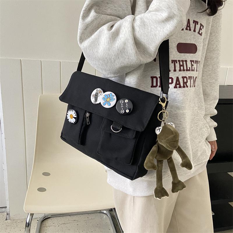 Canvas Crossbody Bag for Women Large Capacity Messenger Shoulder Handbag