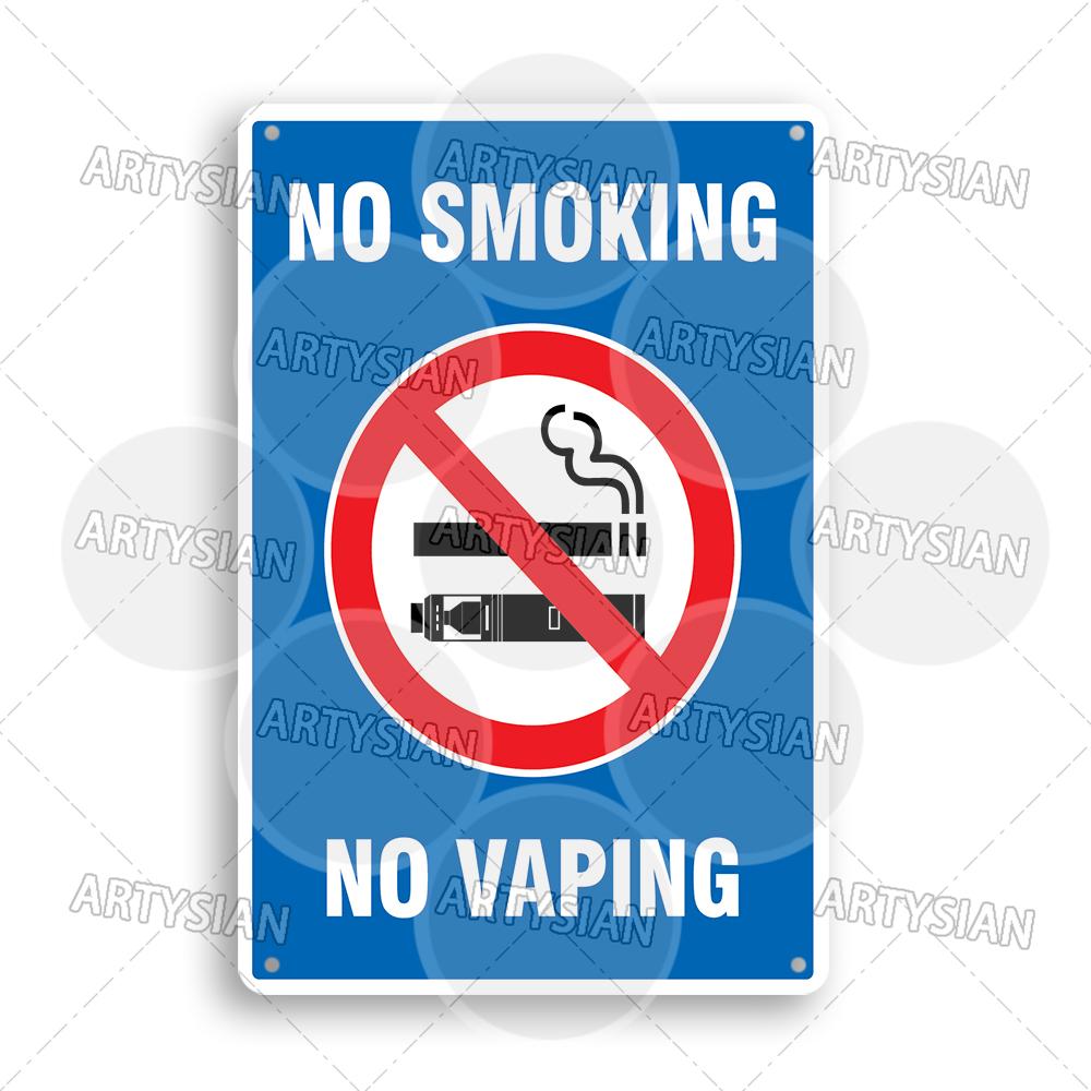No Smoking Metal Sign Smoke Free Prohibition Warning Sign No Vaping Smokefree Plaque