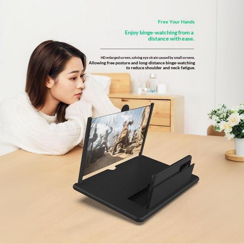 Foldable Phone Screen Magnifier 3X 4X Hd Magnification Eye Protection For Movies Videos Home Travel Use