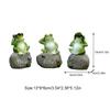 Frog Garden Statues Resin Cute Frogs Ornament Frogs Sitting On Stone Welcome Sculptures Mini Garden Ornament Best Decor Gifts