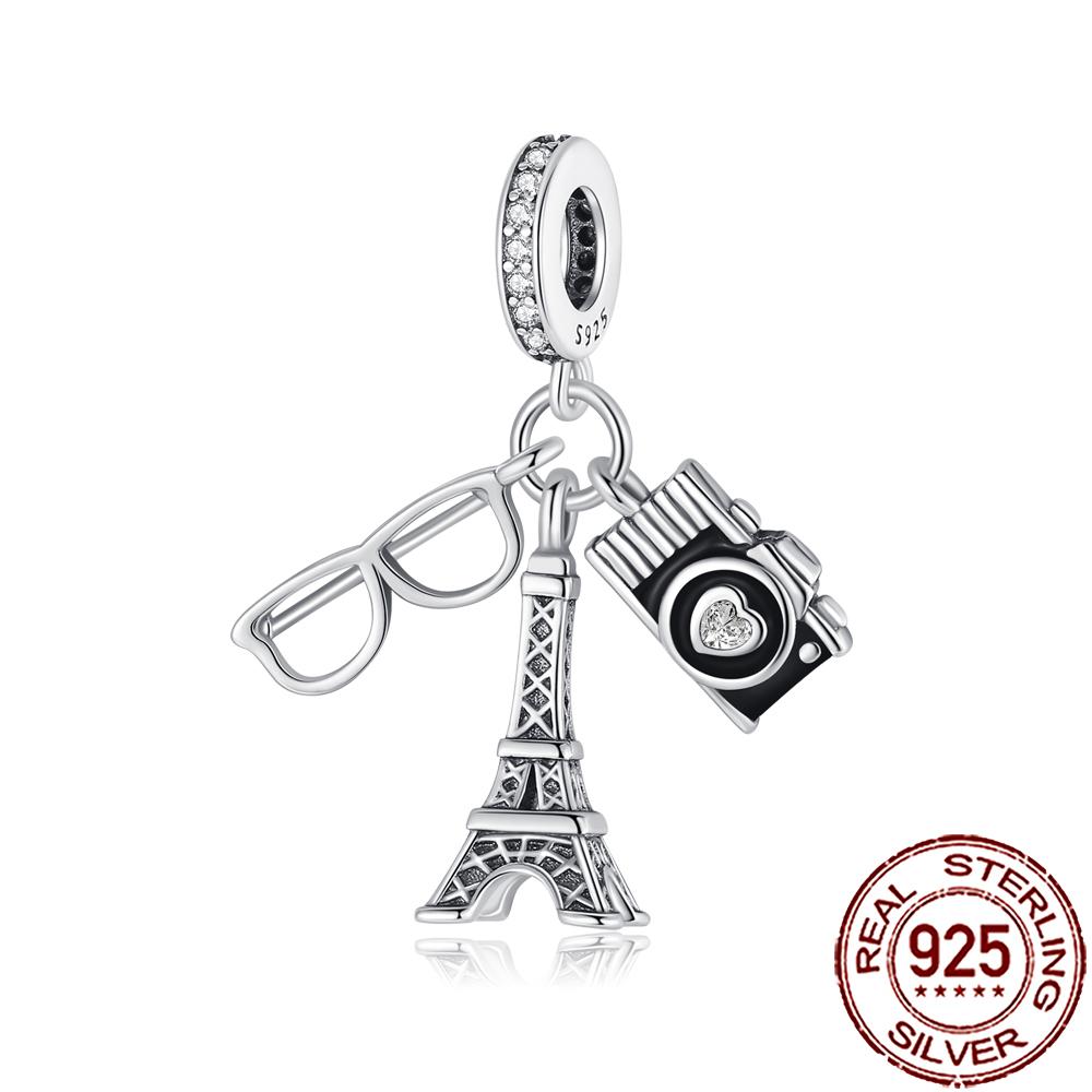 New Charms Copper Airplane Globe Suitcase Air Balloon Travel Beads Fit Original Bracelet Necklace Diy Jewelry