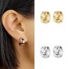 Gold Filled Silver Color Hoop Earrings For Women Stud Earring Zircon Piercing Drop Earings Personalized Jewelry Wholesale