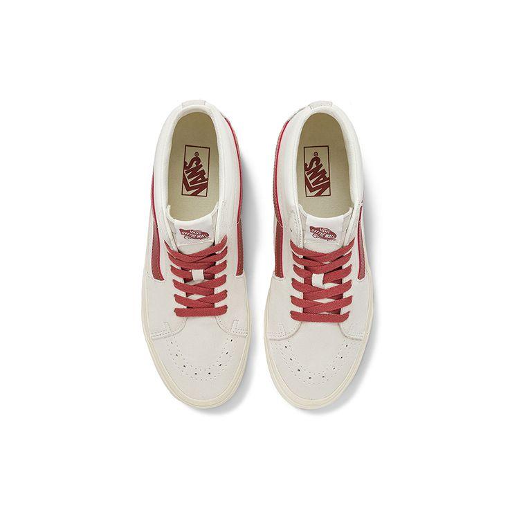 Vans Sk8 American Casual Style Mid-Top Skate Shoes Unisex Sneakers Red White VN0A5KXER2S
