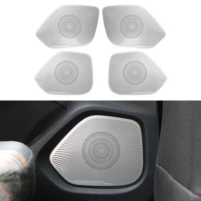 4pcs for Peugeot 2008 2019-2023 E2008 2020-2022 Door Audio Speaker Cover Trim Handle Loudspeaker Panel Stickers Auto Accessories