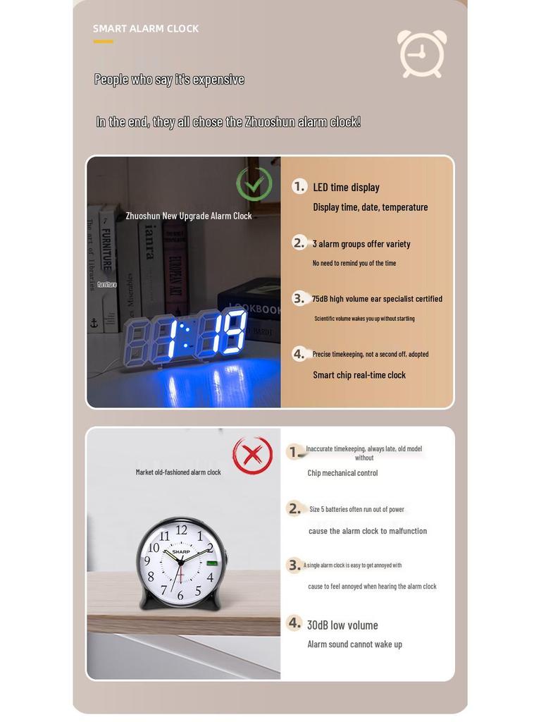 Minimalist LED 3D Wall Clock - Luminous Japanese Design for Office