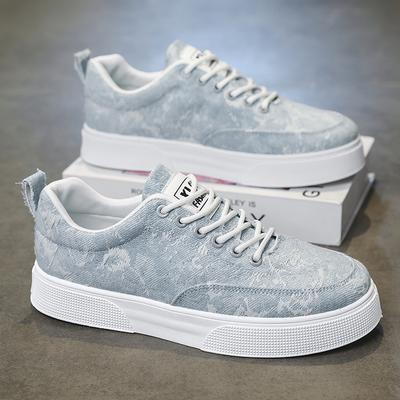 Sommer Neue Leichte Bequeme Herren Freizeitschuhe Niedrig Geschnittene Modische Schnür-Sneakers Atmungsaktive und Leichte Laufschuhe