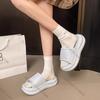 Fashion Women's Thick Soled Slippers, The New Summer Slippers Of 2025 Are Fashionable Non Slip Suitable For Home Bathroom Beach, Outdoor