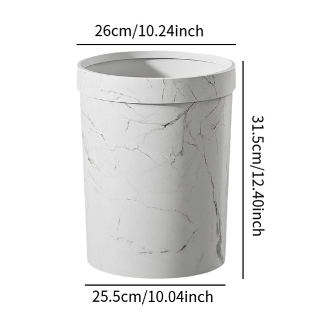 Trash Bin Garbage Basket, Household ,Reusable, Round Paper Basket, Garbage Container, Rubbish Bin for Home Dorm Room Kitchen