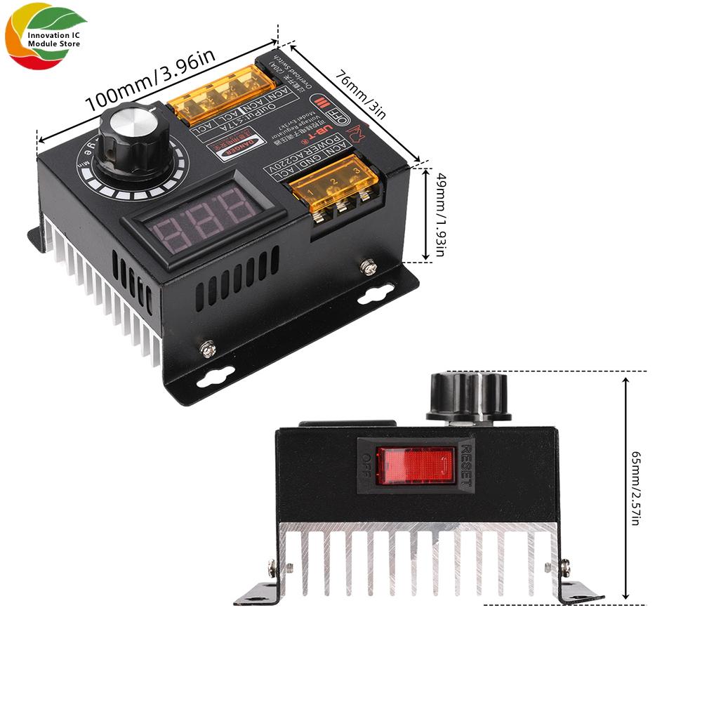 3700W AC220V SCR Voltage Regulator Motor Speed Controller High-Power Stepless Speed-Adjustable Controller for Fans