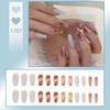 Ice-Clear Nude Ballet Nail Art Medium-Length Press-On Tips