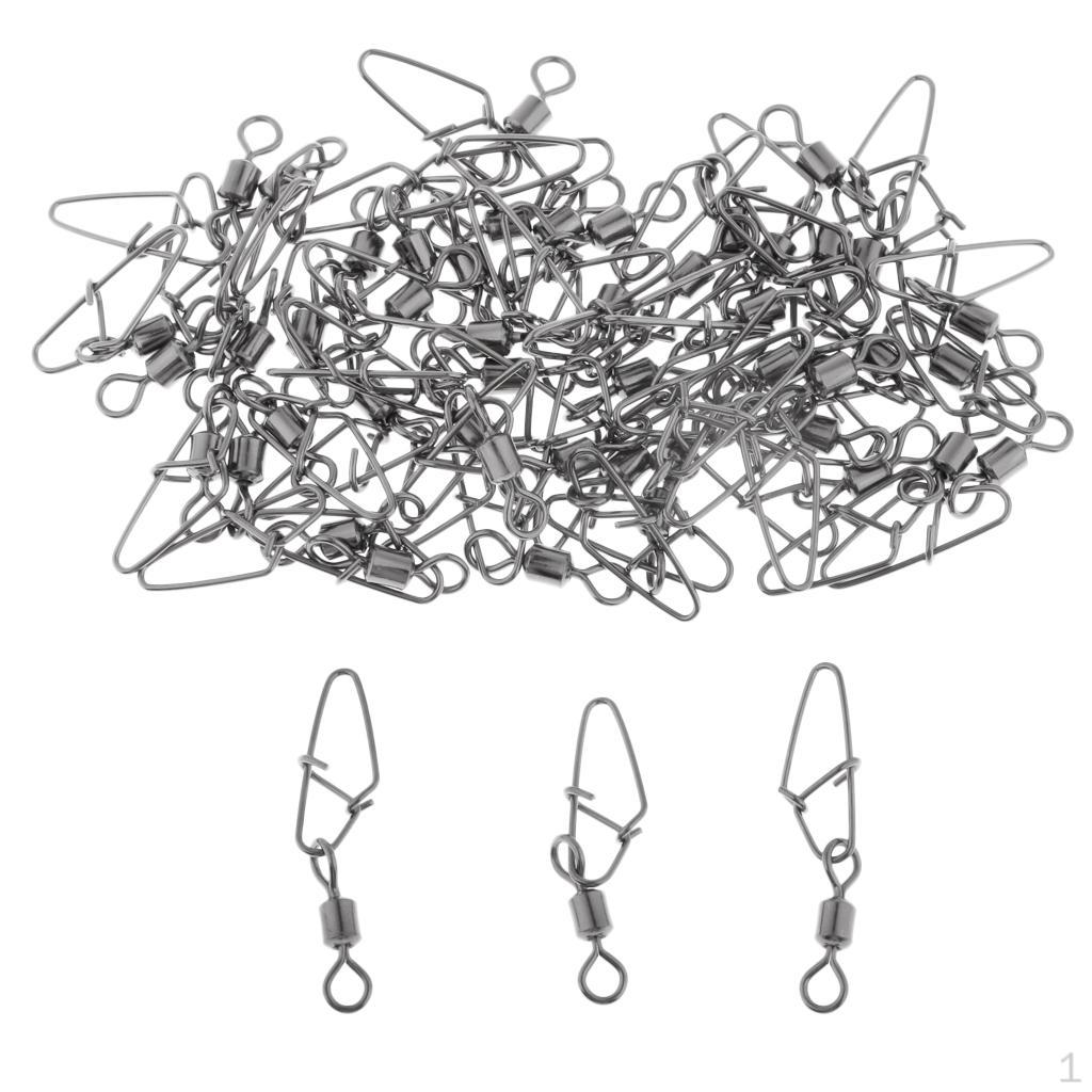

50Pcs Fishing Rolling Swivel With 3.4cm