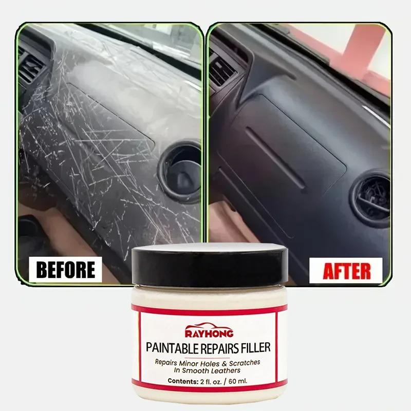 Composto Riparatore Riempitivo in Vera Pelle Pasta Rigenerante per Pelle Auto Crema Rigenerante Verniciabile per Strappi
