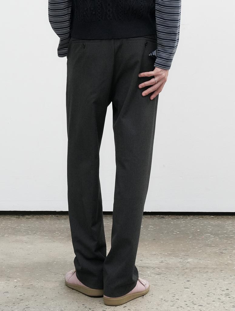 GENERALIDEA Man Double-Pleated Suit Trousers [Charcoal] / Sbe3M56008