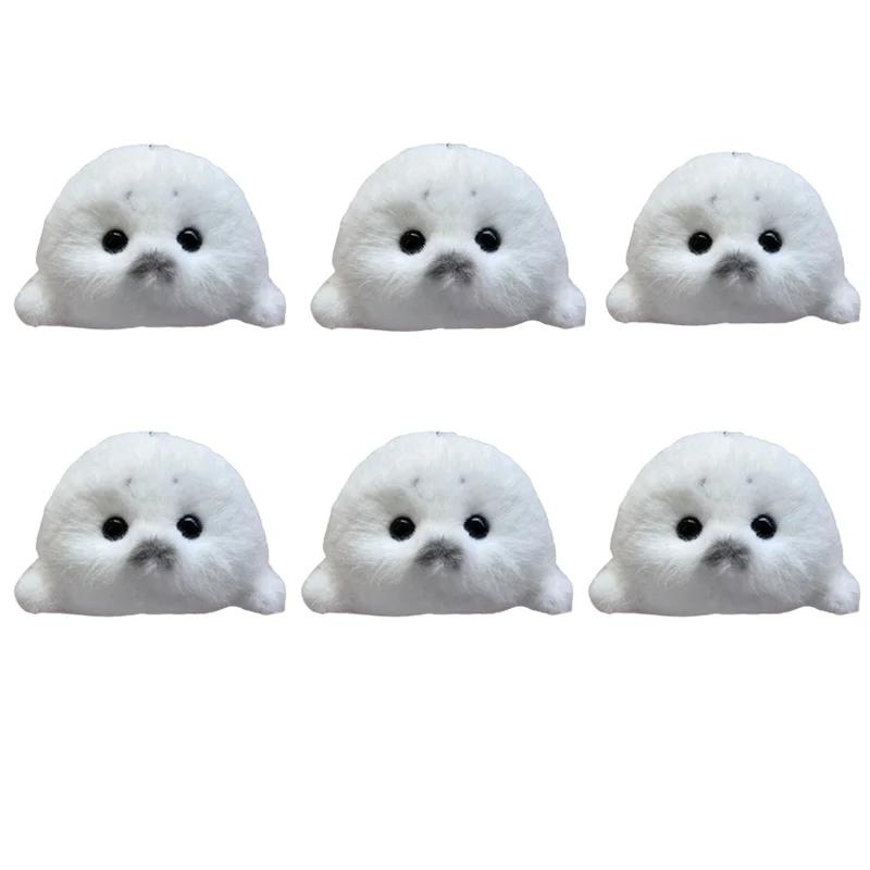 Roztomilé plyšové přívěsky s tuleni Měkká Kawaii plyšová hračka s tuleněm Zvířecí přívěsek Ozdoby do auta Módní plyšová panenka Klíčenka Příslušenství ke klíčům od auta