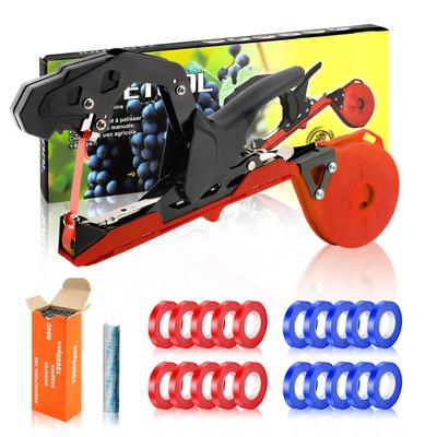 Plant Tying Machine Garden Tomatoes Grapes Cucumbers Tying Tape Tool with Tapes and Staple Green