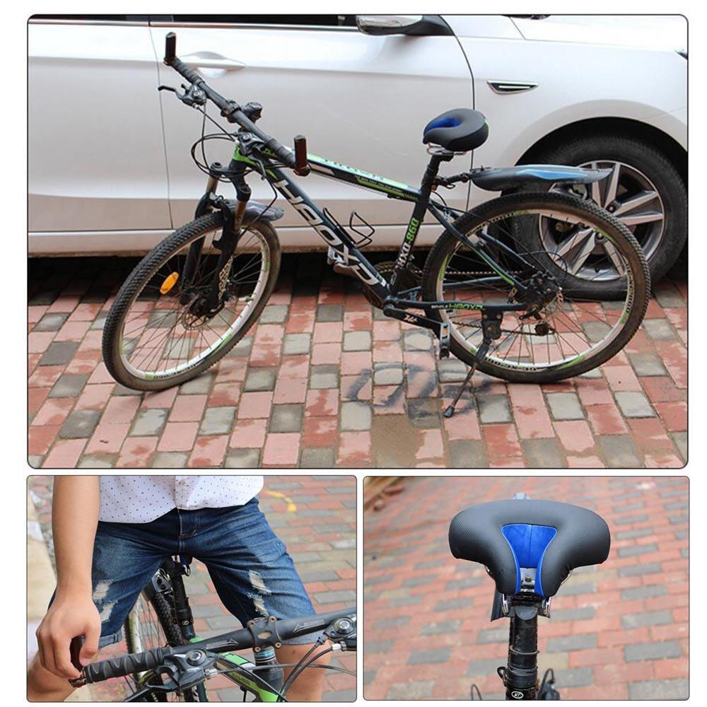 Poilee Bicycle PU Highly Highly 150KG Load Comfortable for Long Distance Cycling Saddle for Cross A038 Saddle, Leather, Breathable, Elastic, Capacity,