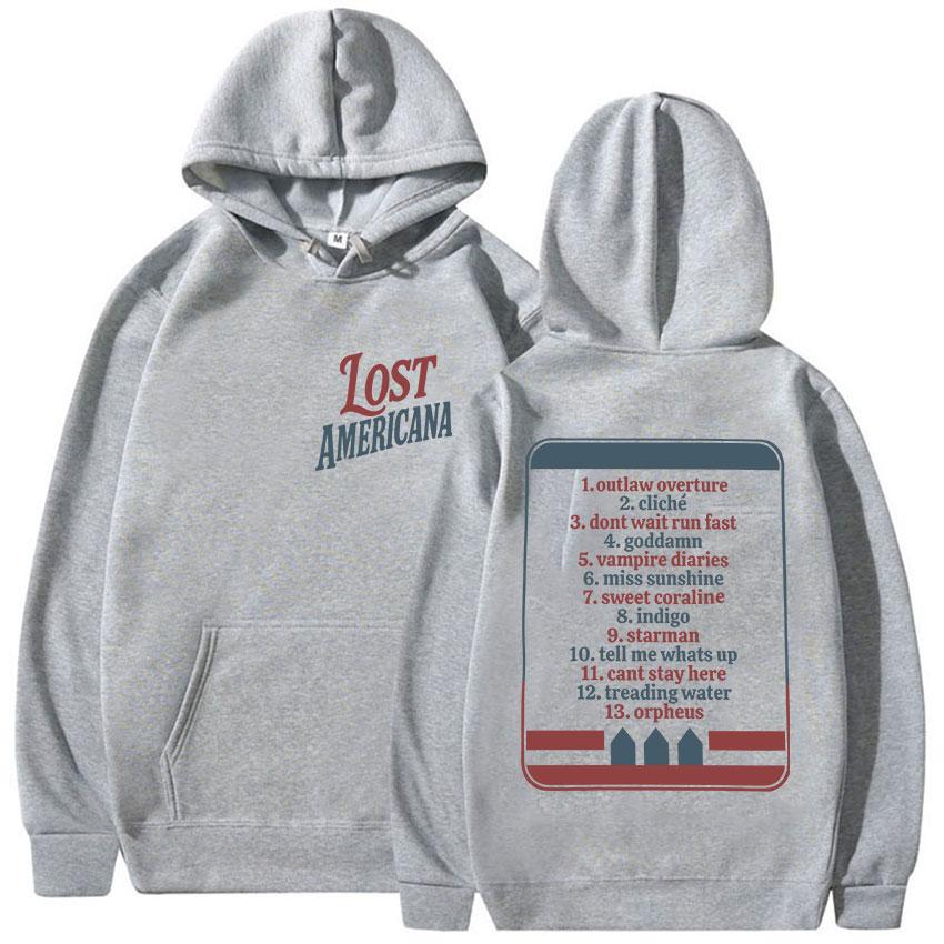 MGK Day Lost Americana Tour 2025 Γραφικό Φούτερ Άλμπουμ Ανδρικό Γυναικείο Vintage Oversized Φούτερ Hip Hop Γοτθικό Μακρυμάνικο Φούτερ