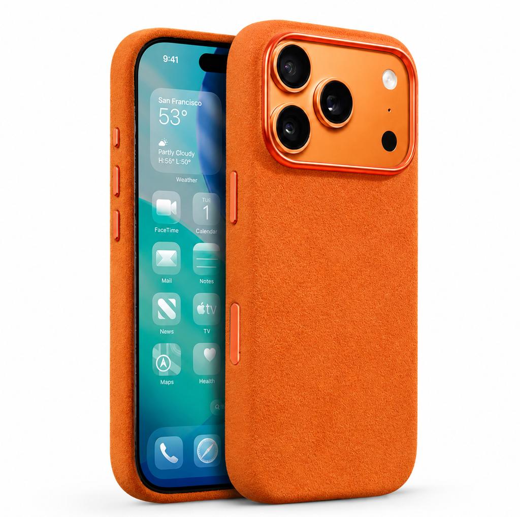 For iPhone 18 Pro Max Alcantara Magnetic Case With MagSafe Supercar Same Suede Luxury Leather Cover For iPhone 18 17 Pro Max