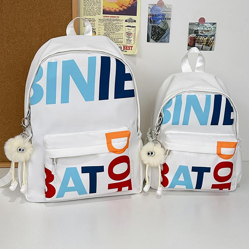 Студенческий школьный рюкзак с буквенным принтом — фото 16