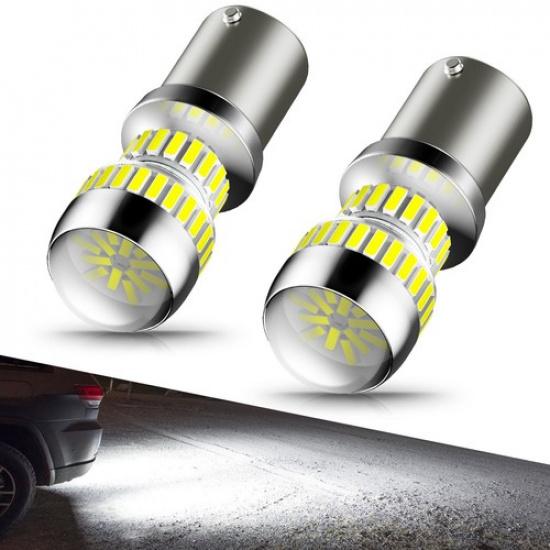 Super Bright 1157 LED Reverse Backup Light 6000K White Parking DRL Bulbs