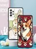 Cute Corgi Dog Phone Case for Samsung Galaxy A55 A35 A17 A07 A15 A13 A25 A51 A71 A72 A73 A32 A52 A52S A41 5G Soft TPU Shell Bags