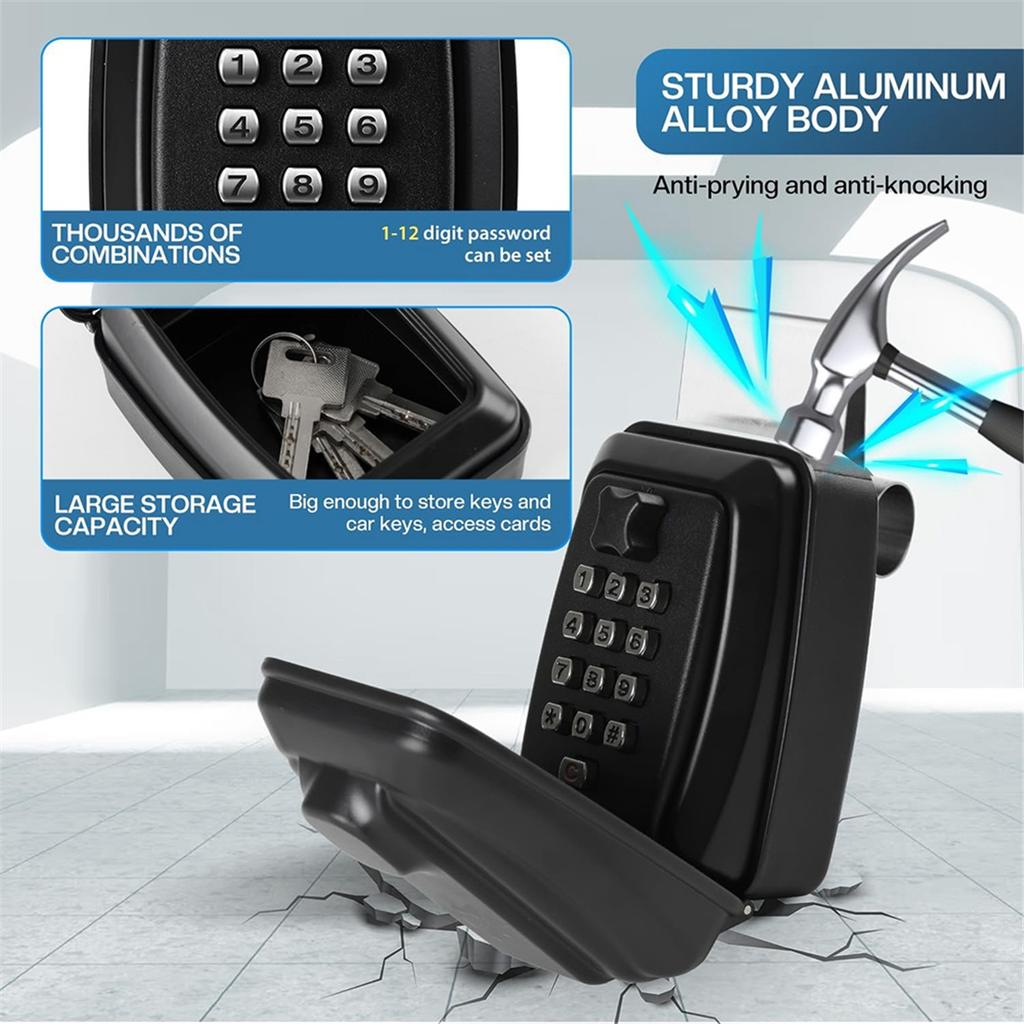 2026+ New Car Window Lock Box, Car Key Lock Box, Car Window Punch Button Lock Box, Car Window Key Safe, for Carpooling, Turo