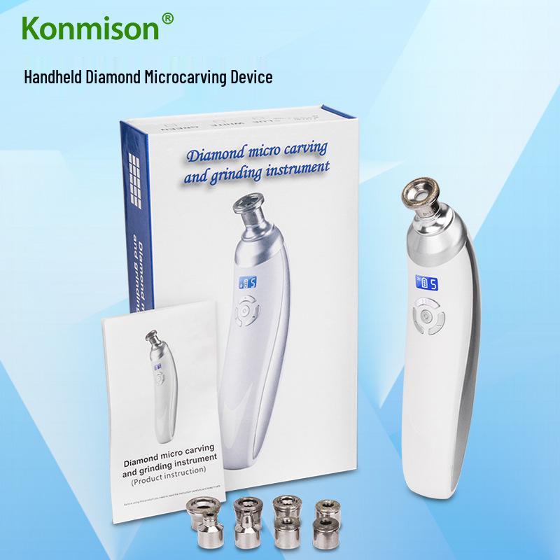 Handheld Microdermabrasion & Microcarving Facial Cleansing Device for Skin Rejuvenation & Exfoliation