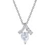 Silver Jewelry S925 Sterling Silver Zircon Necklace Women's High-end Water Drop Pendant Silver Jewelry Necklace Light Luxury Niche