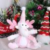 Tabletop Christmas Snowman Realistic Sitting Knitted Elk Snowman Collection Cartoon Christmas Pink Decorations
