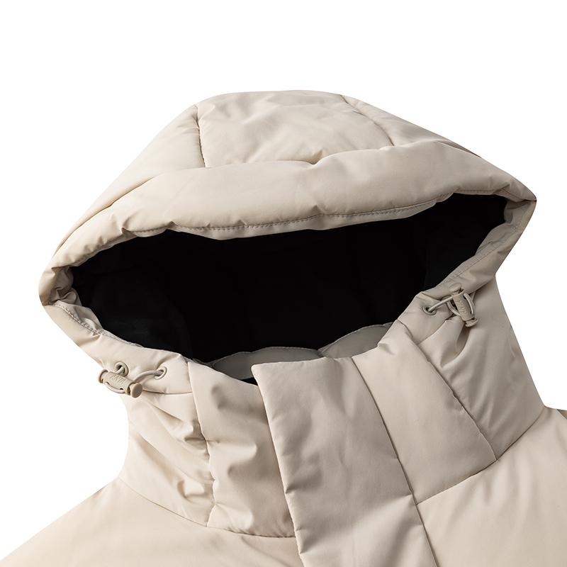 Anta Lifestyle Series Sports Retro Water-Resistant Windproof Solid Fog Gray Long Down Jacket Men Outerwear 152618904-1