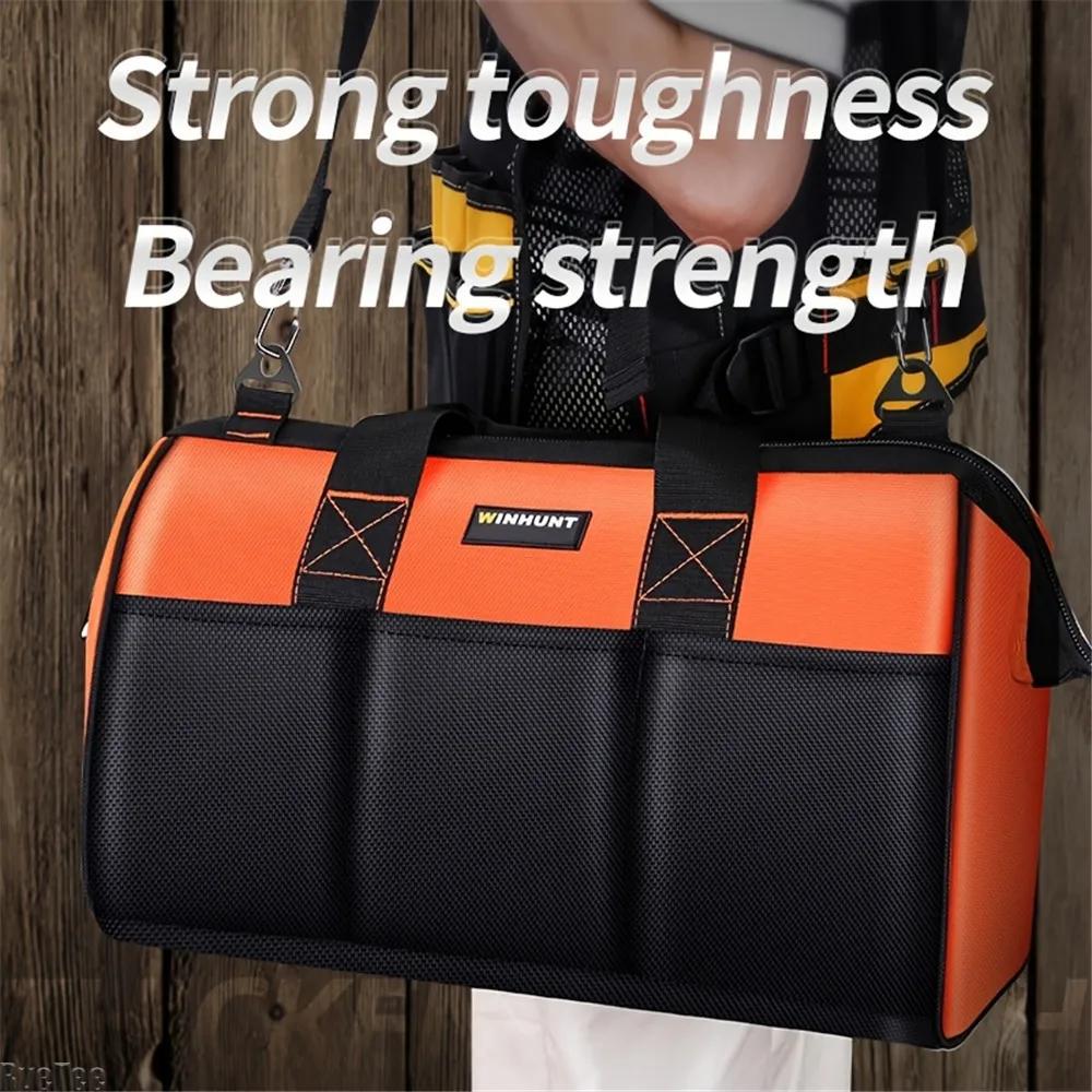 Tool Bag 1680D Oxford Cloth Wear-Resistant Canvas Electrician For Woodworking Hand Tool Storage Organizer Work Bag Tool Pouch